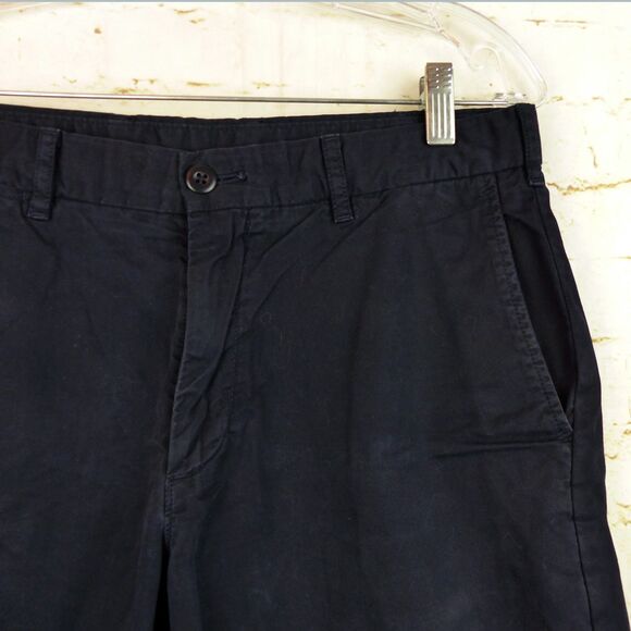 Uniqlo Shorts Mens M 30-33 Waist Navy Blue Chino 9” Style 403989 Preppy FLAW - Picture 4 of 10